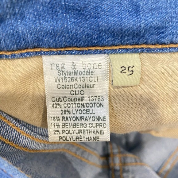 Rag & Bone Capri Jeans Sunset Women 25 Distressed Fray Raw Step Hem W1526K131 - Picture 11 of 15